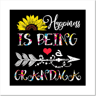 Happiness is being a grandma mothers day gift Posters and Art